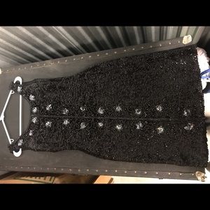 Black Sequence Mini Dress